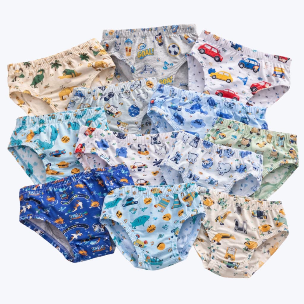 Kit Cueca infantil Slip masculino menino forrada 100% Algodão Estampadas Malha Macia Confortável