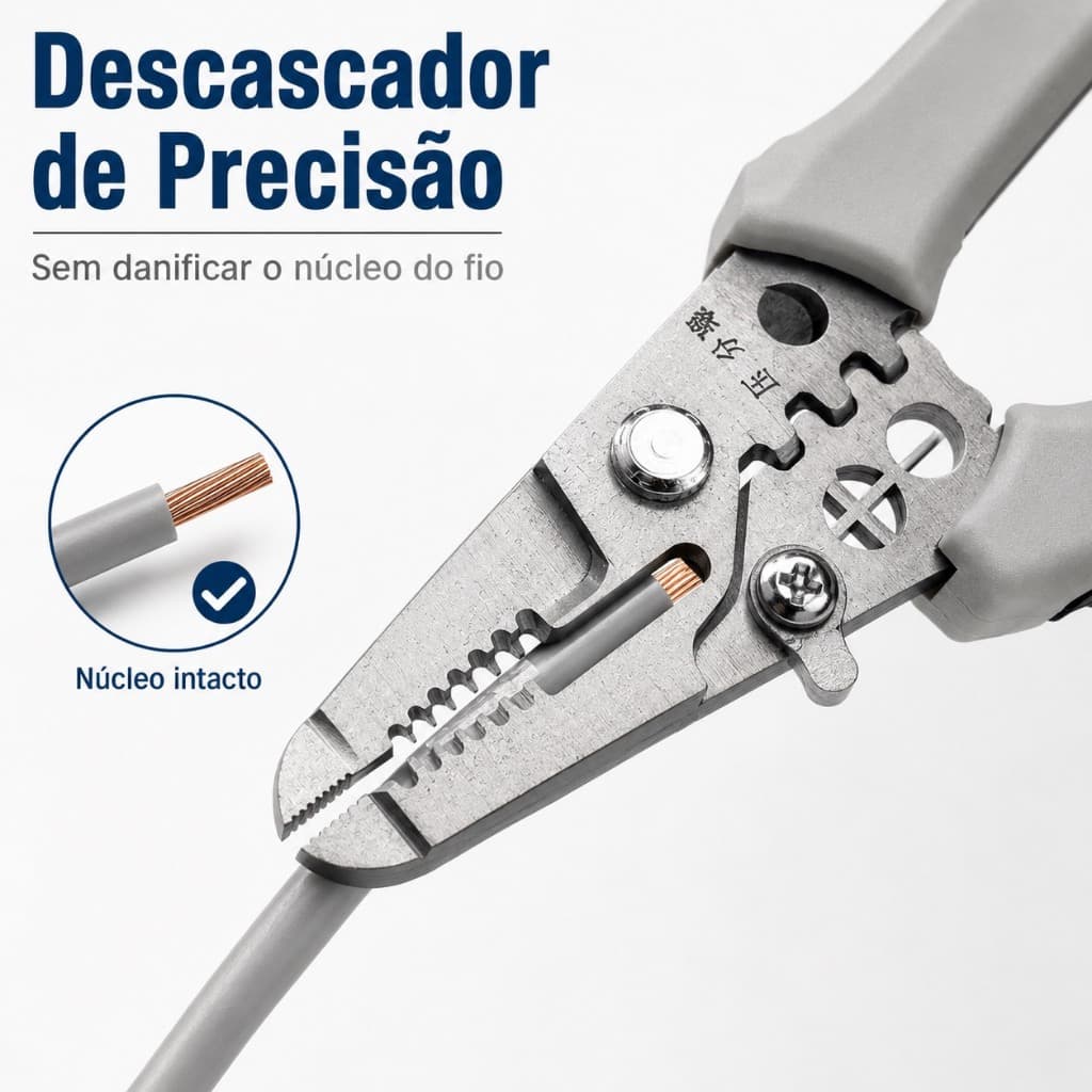 Alicate de Crimpagem Multifuncional com Aço Inoxidável Resistente 1PC