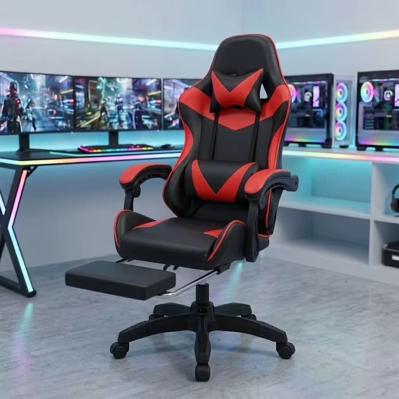 Cadeira Gamer Escritório Ergonômica Reclinável Confortável Com Rodinha E Apoio Para Pés