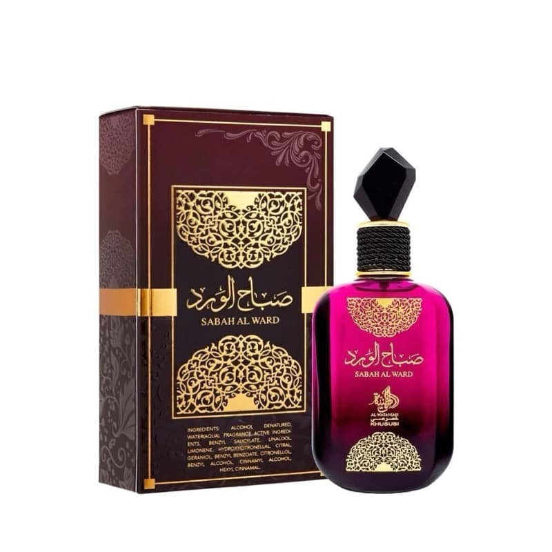 Perfume SABAH AL WARD - Árabe Feminino Al Wataniah 100ml - Floral Oriental com Notas de Jasmim e Baunilha