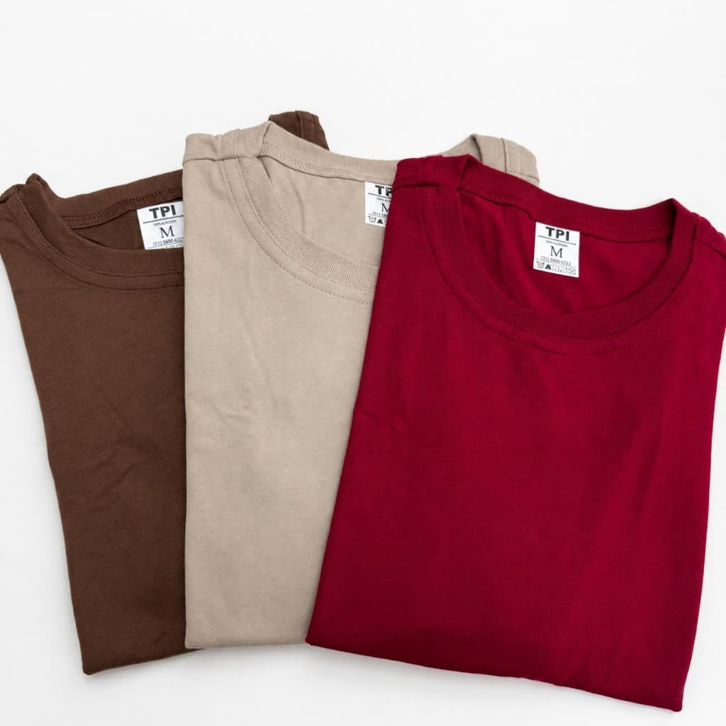 Kit 3 Camisetas De Algodão Tons Terrosos