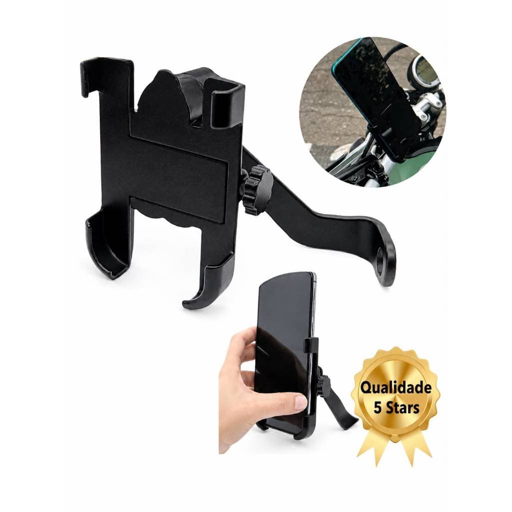 Suporte Celular Moto Universal Em Alumínio Para Retrovisor