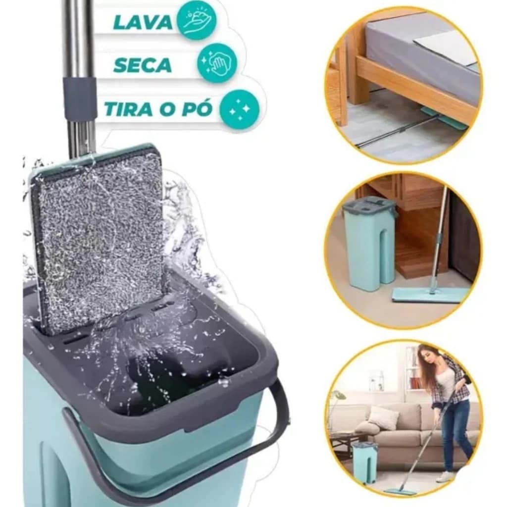 Mop Limpeza Profissional Mop Flat Rodo de Limpeza Esfregão Limpeza mobi limpeza