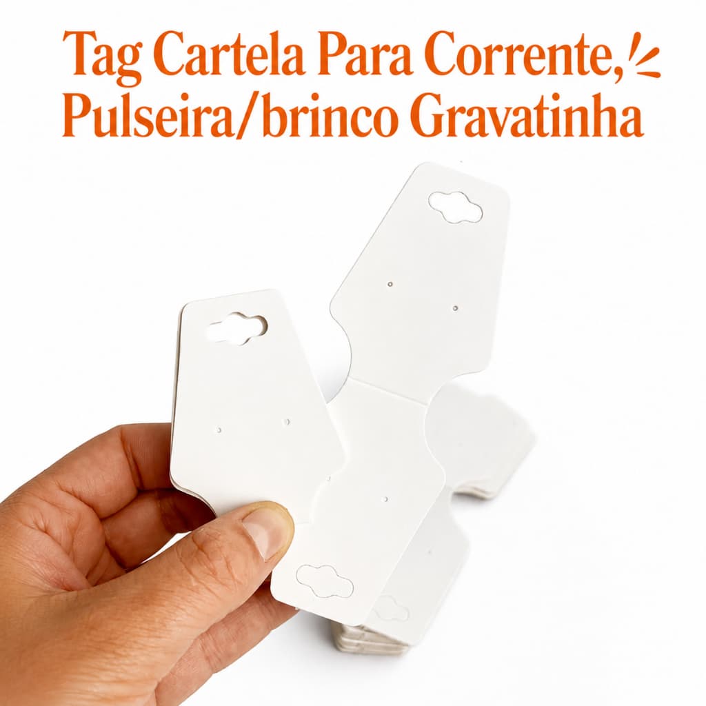 100 Peças Tag Cartela Para Corrente, Pulseira/brinco Gravatinha