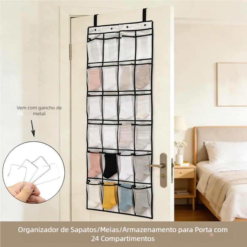 Sapateira Vertical com Múltiplas Divisórias Organização Doméstica