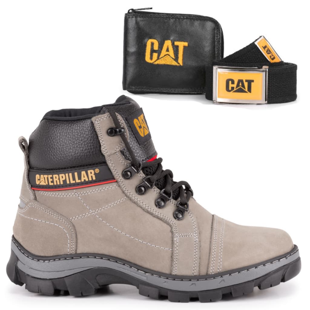 Kit Bota Caterpillar Adventure + Carteira + Cinto Casual Completo