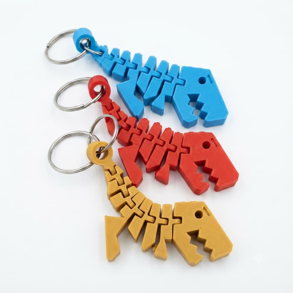 Chaveiro Dino Articulado Flexível - Brinquedo Sensorial Para Mochila e Chaves