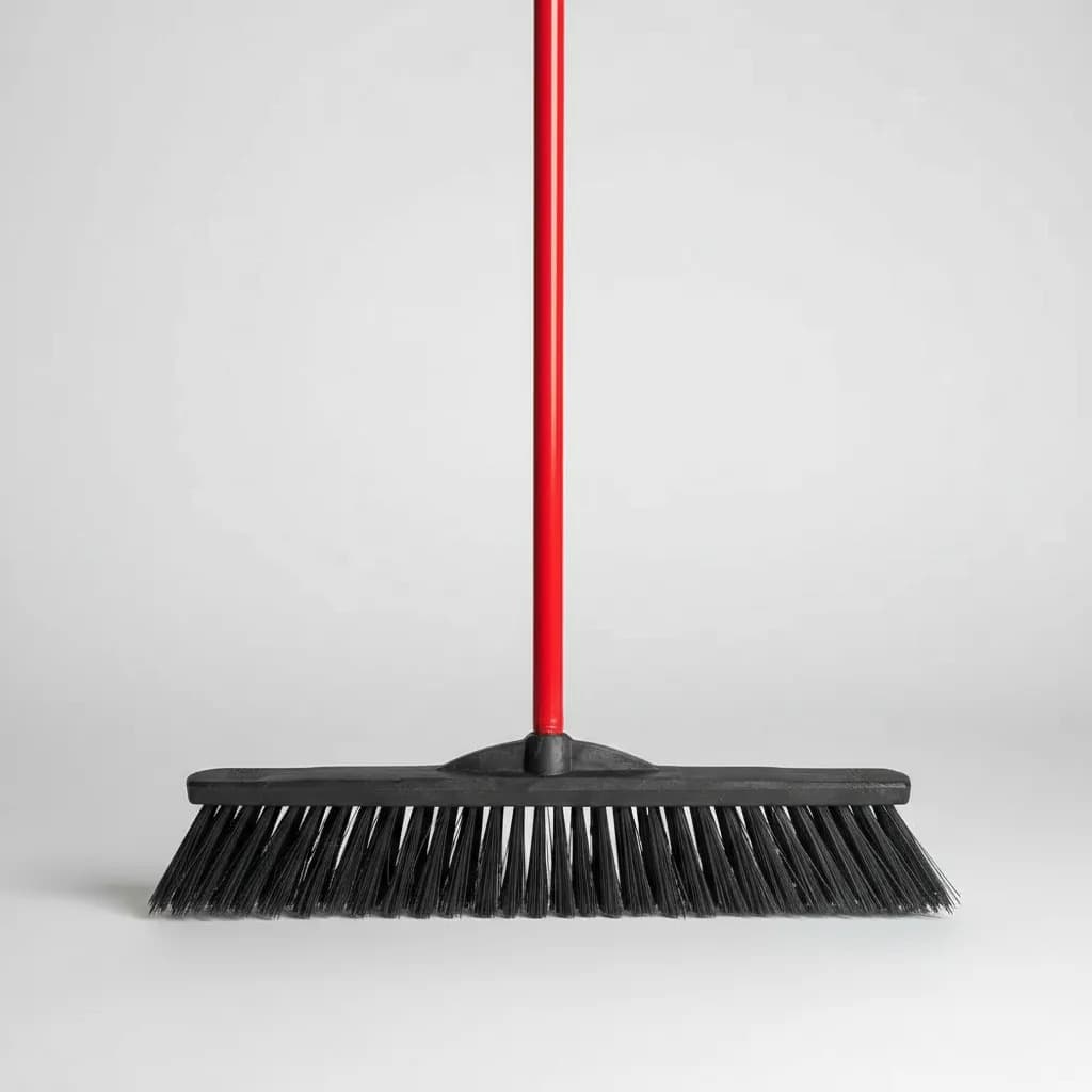 Vassoura Gari 60cm Profissional Cabo Longo Concreto Nylon