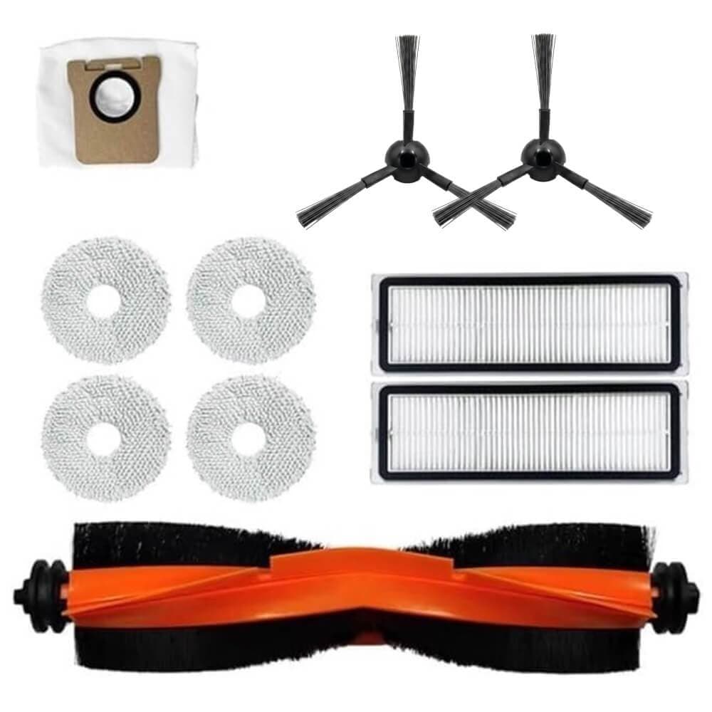 Brcshop | Kit Acessórios Reposição Robô Aspirador Xiaomi X20 Pro - 10 Peças Saco Filtro Mop Escova