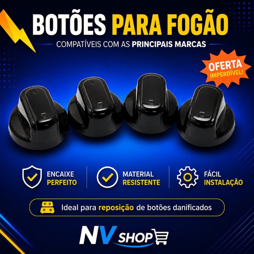 kit Botão  Fogão Brastemp Clean
