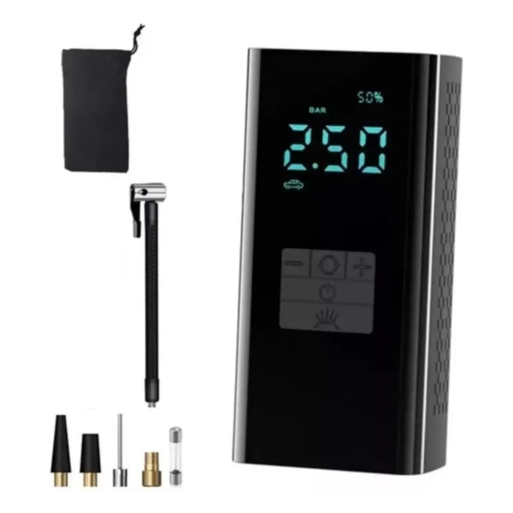 Mini Compressor De Ar Portatil Digital Calibrador Carro Moto