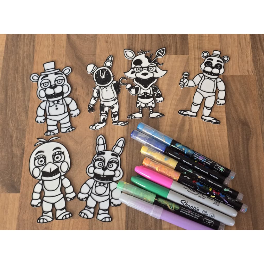 placas 3D para colorir FNAF