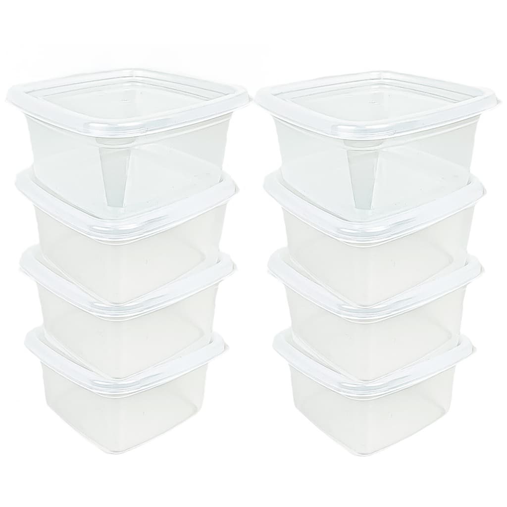 Pote Transparente Quadrado 1,5l Kit Com 8 Unidades Grandes