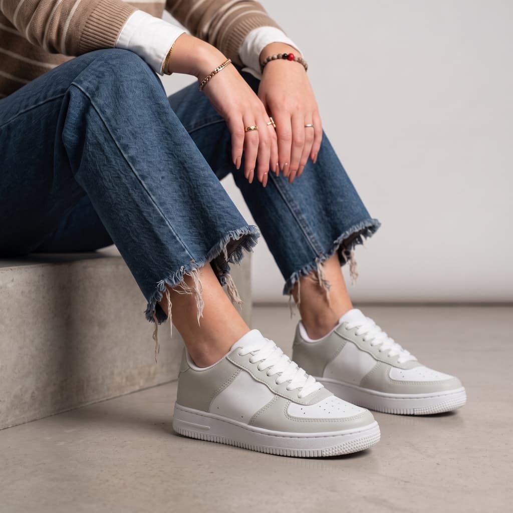 Tenis Sapato Feminino Force Casual Branco Retrô Clássico Original Leve e Confortável Anti Derrapante