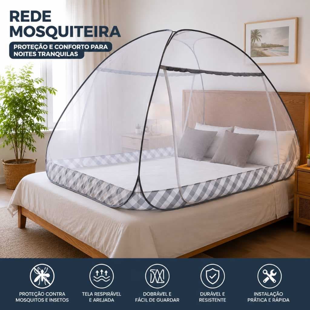 Rede Mosquiteiro Cama Queen King Tela Protetor Contra Pernilongo Mosquito Rede Anti-Insetos Mosquiteiro Dobrável