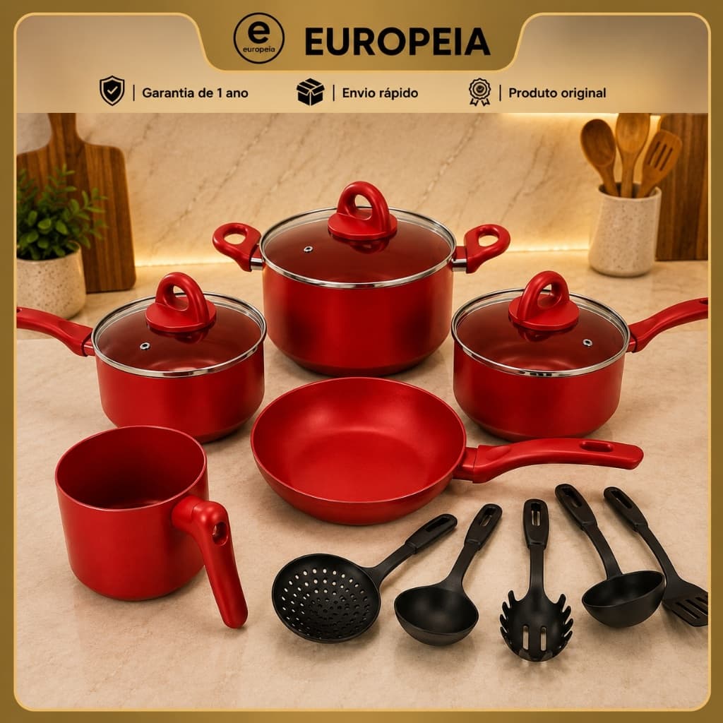 Jogo de Panelas de Cerâmica Champs"Elysses 14 peças Kit de Panelas Multiuso