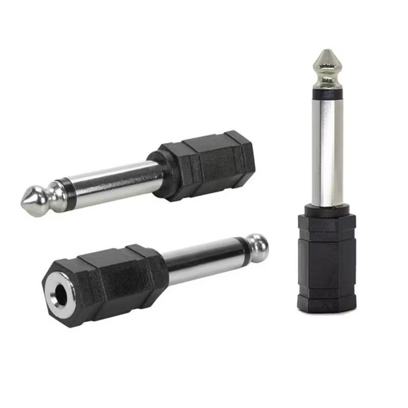 Plug Adaptador De Audio P10 Macho Mono Para P2 Femea Estereo