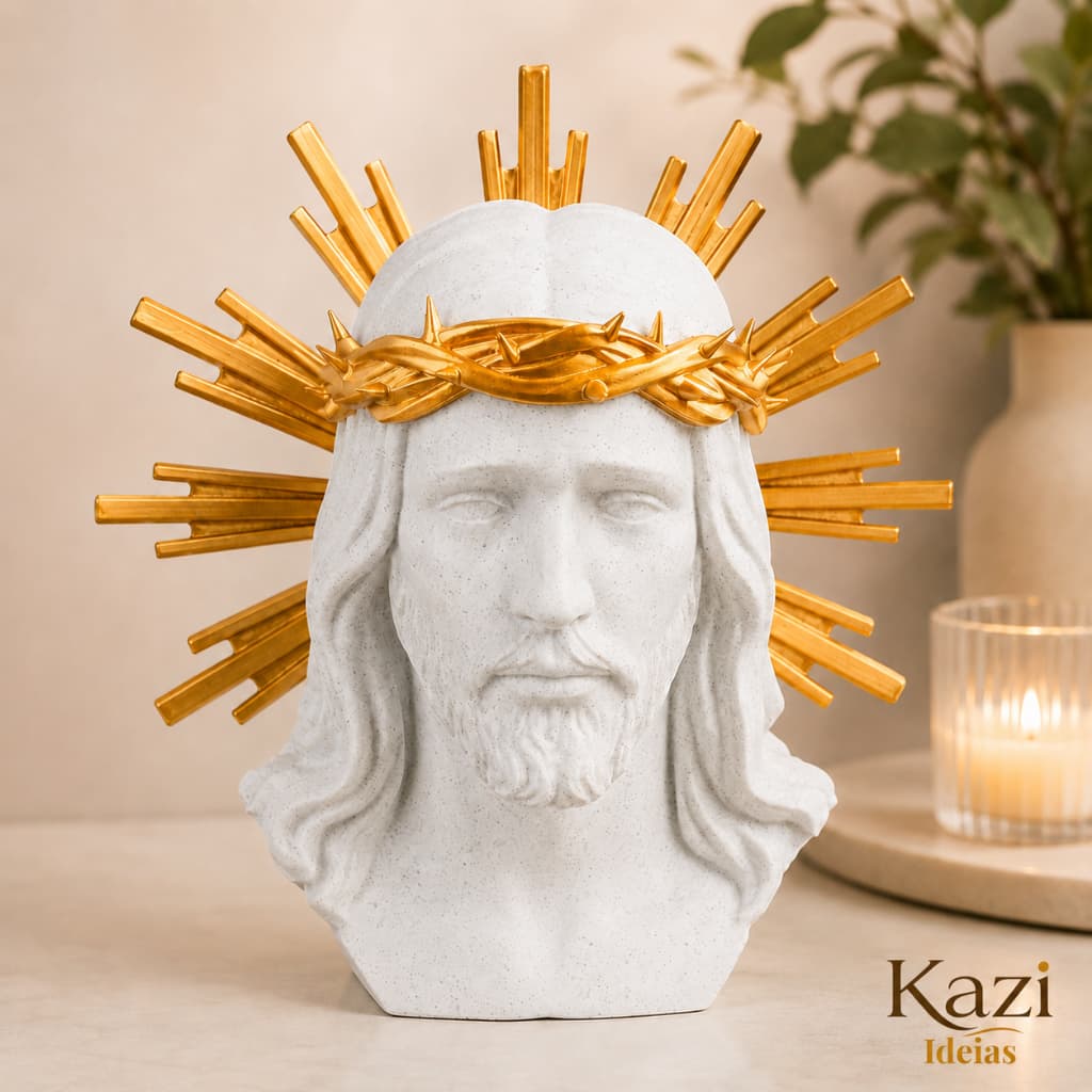 Jesus Cristo Escultura Religiosa Decorativa Imagem de Jesus Minimalista para Altar Sala Quarto e Presente