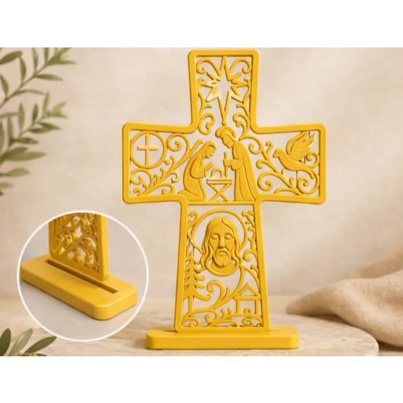 Cruz Decorativa Religiosa(Jesus) - Base Encaixável