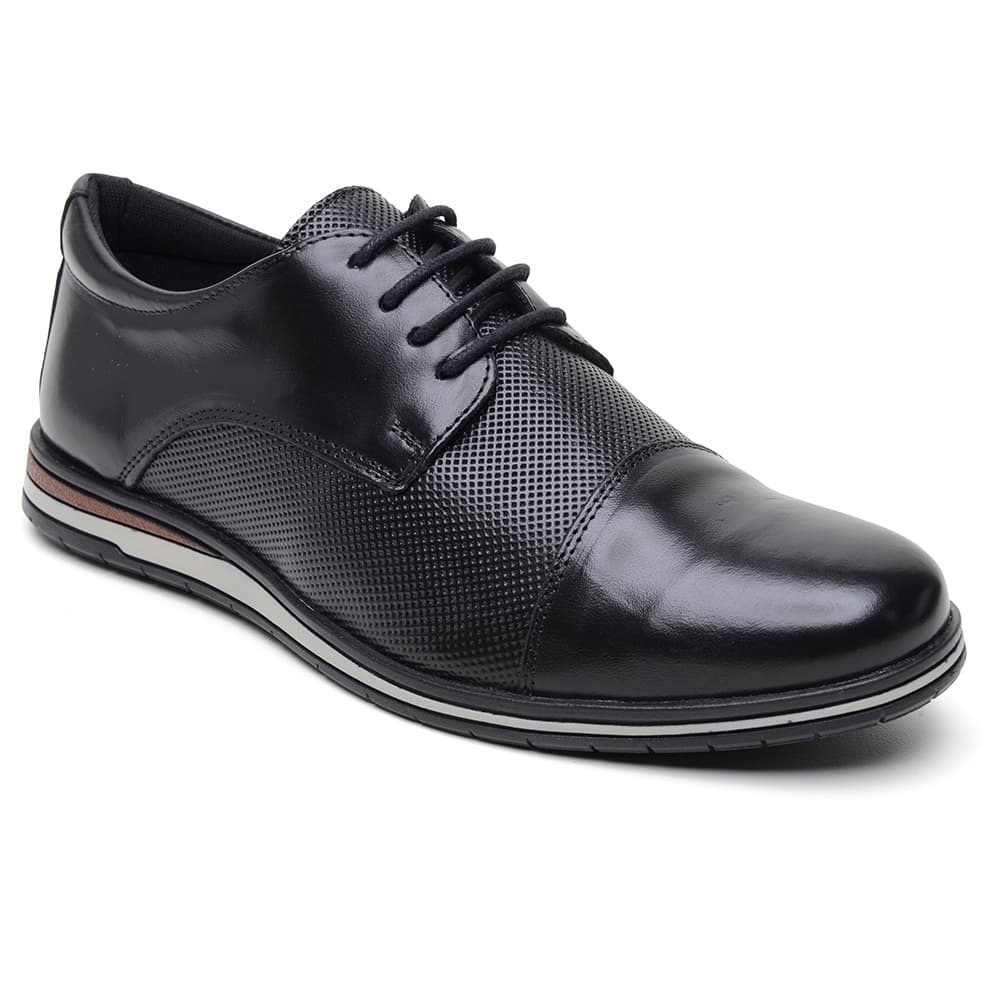 Sapato Oxford Social Masculino Esporte Fino Moderno e Confortável com Cadarço