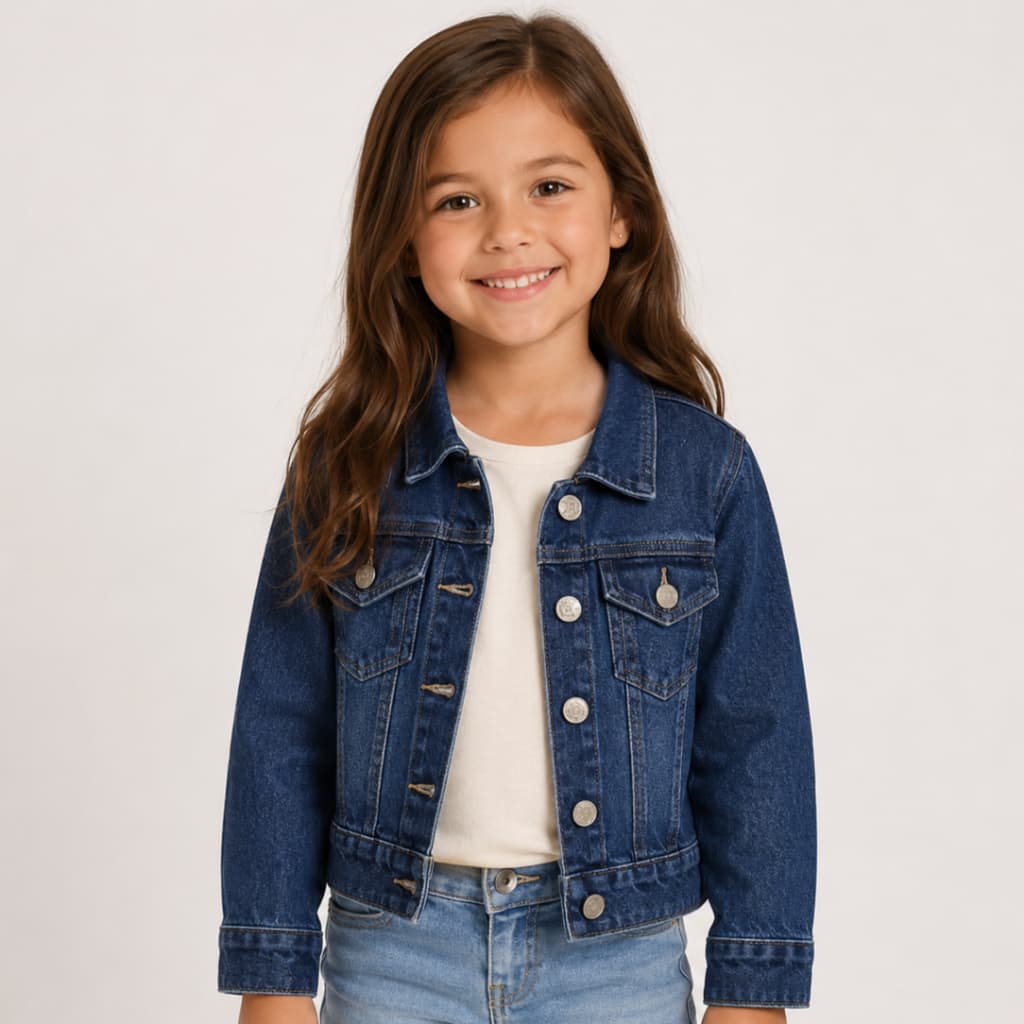 JAQUETA JEANS FEMININA INFANTIL MENINA 04, 06, 08 ANOS LORDAN