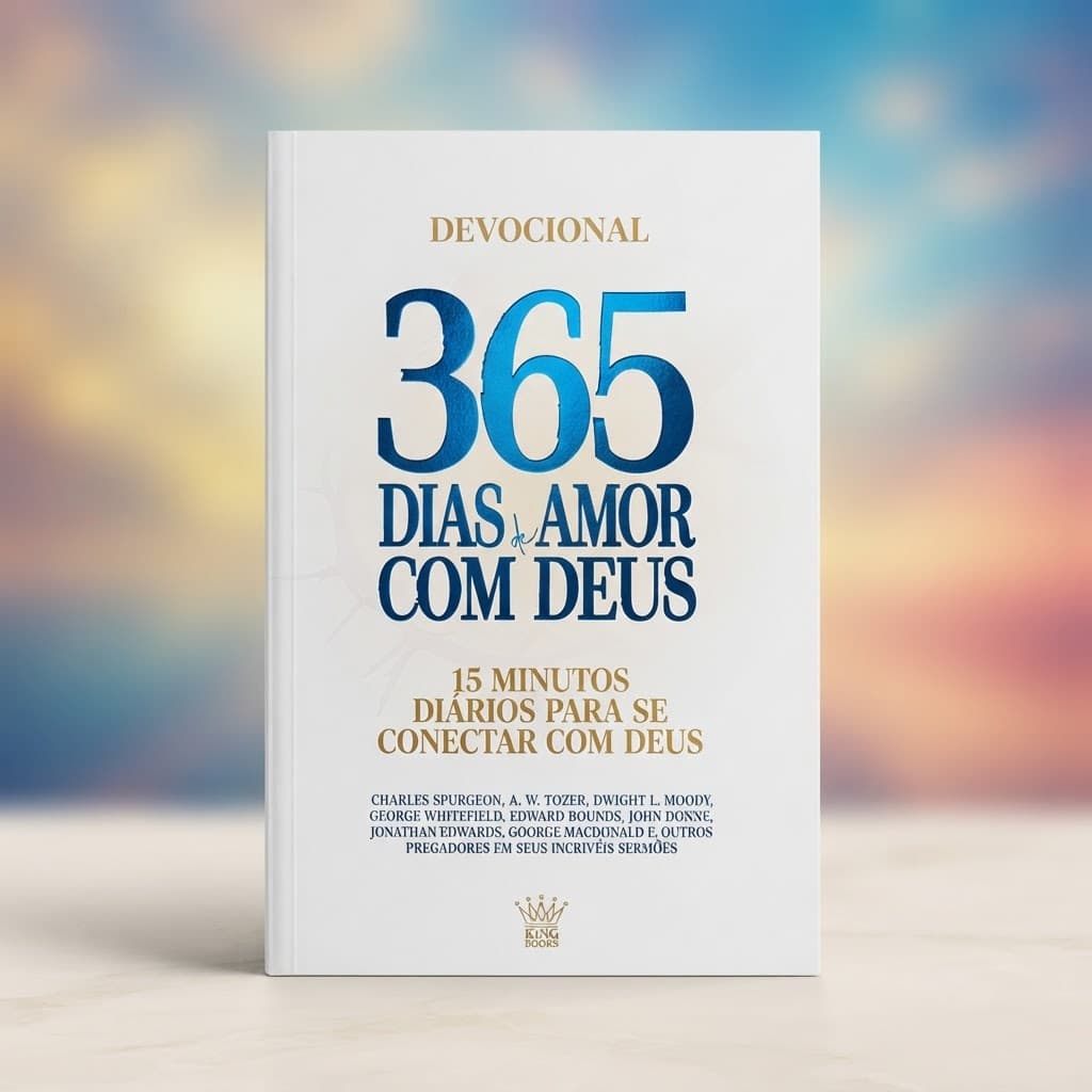 Devocional 365 Dias de Amor com Deus - Livro Cristão Evangélico Capa Dura Sermões Diários Fé Oração Bíblia Presente