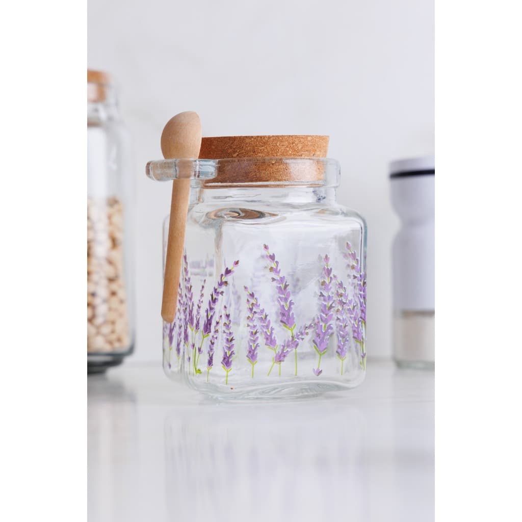 Pote com Tampa e Colher Provence 250ml ou 290ml Vidro - Lyor