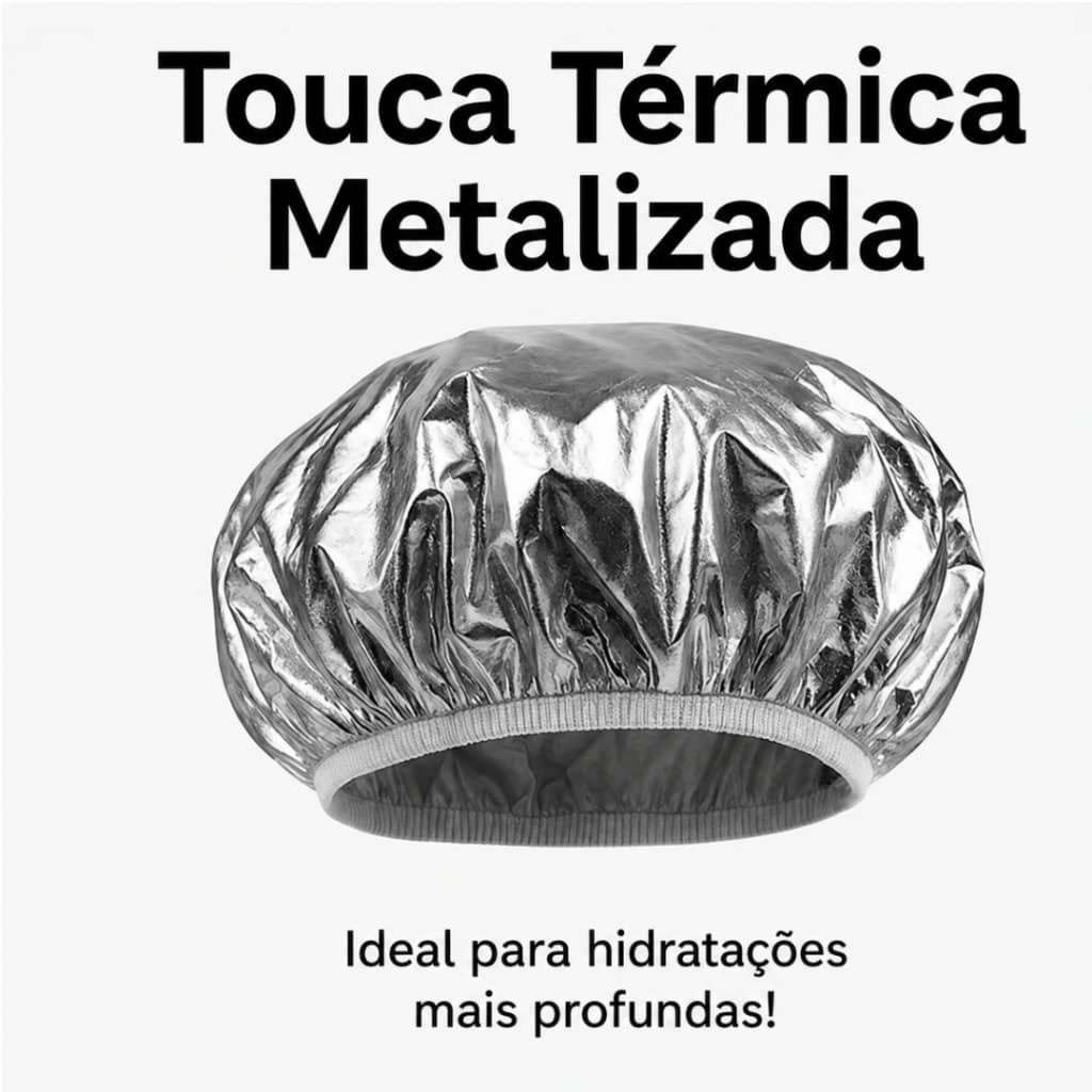 Touca Térmica Metalizada Alumínio Para Hidratação Capilar Tratamento Cabelos