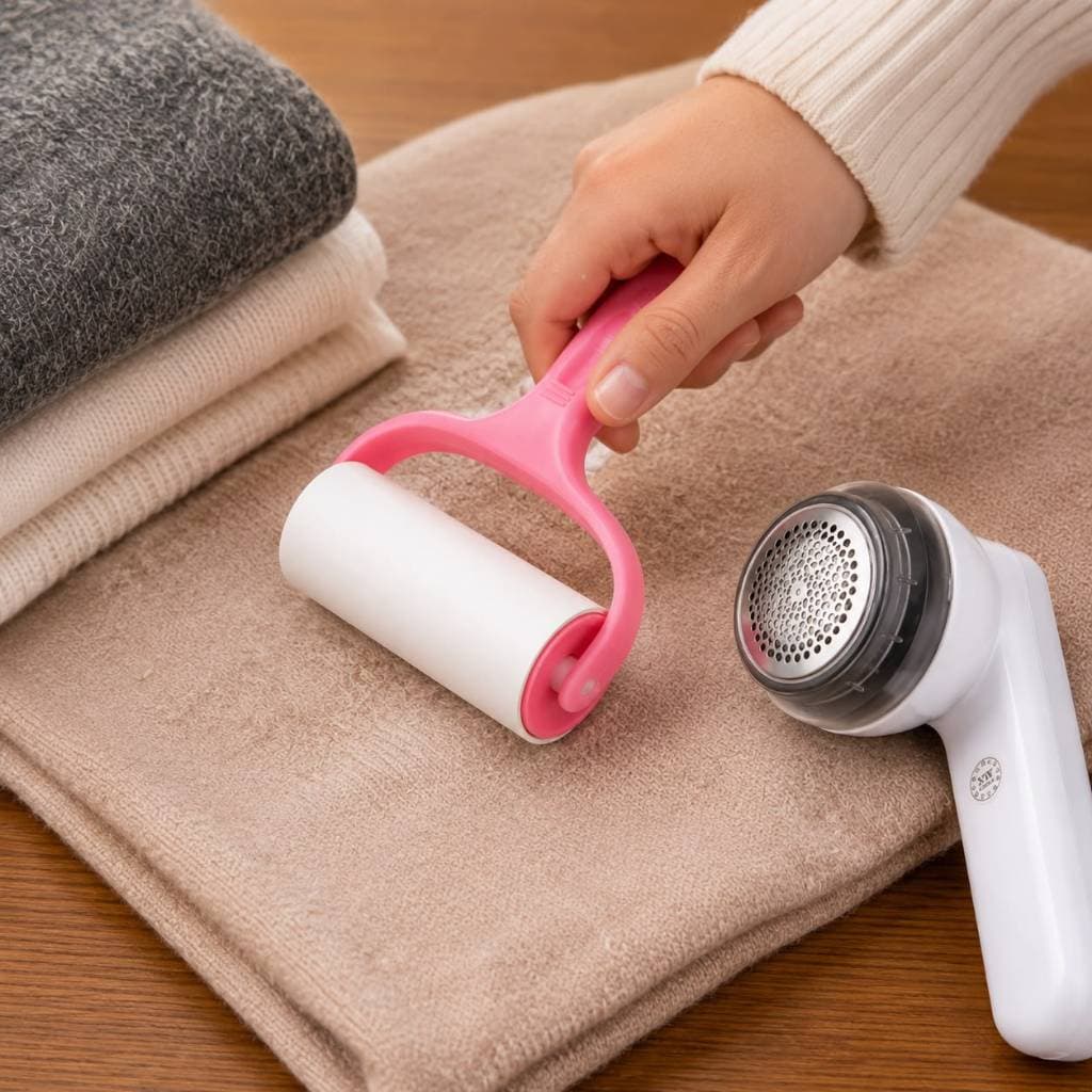 Kit Removedor De Fiapos Elétrico + Rolo Adesivo 4 Refis