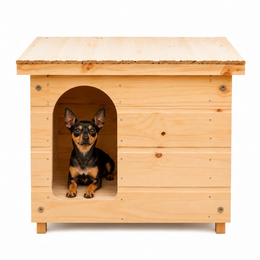 Casa Casinha de Madeira Edícula N1 Pinus Para Cachorro Pequeno Resistente