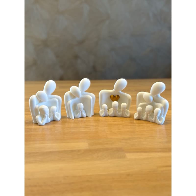 Escultura Família – Laços Eternos em Linhas Minimalistas - Decoração Sala