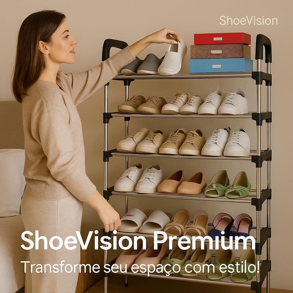 Organizador de Sapatos Prateleiras Compacto Multiuso