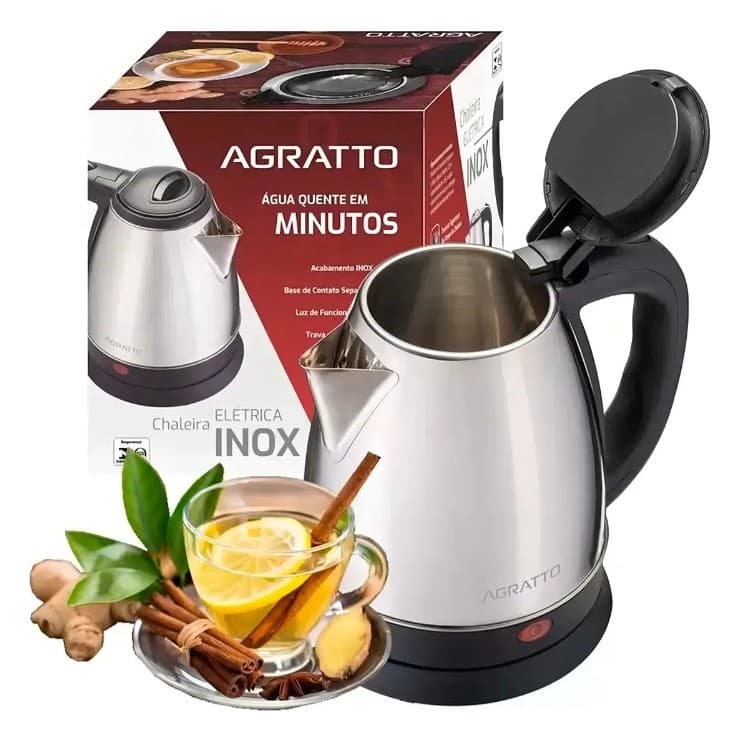 CHALEIRA ELÉTRICA INOX 1,8L C/BASE STARTOOLS 220V
