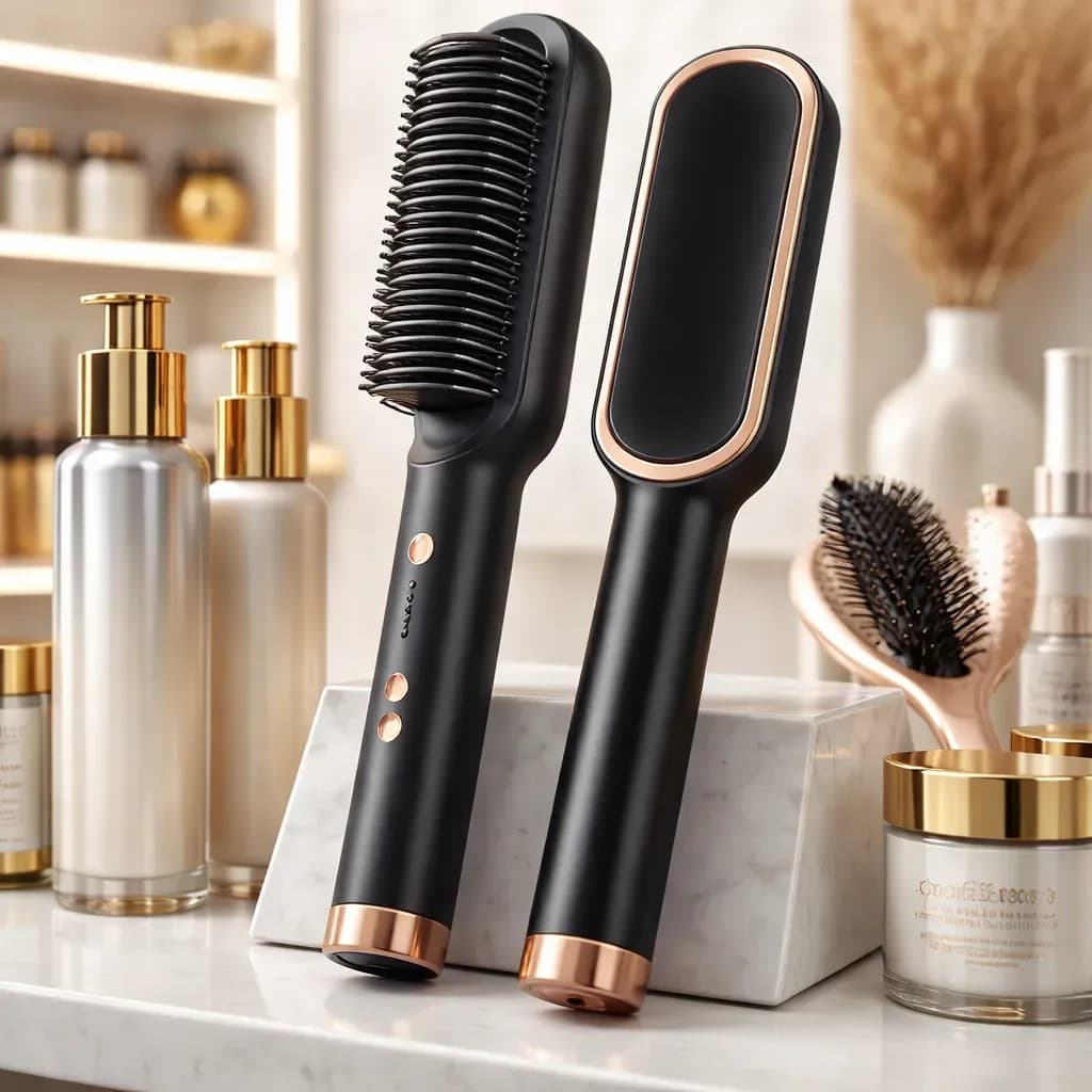 Escova Secadora Alisadora Straight Comb Hair Stylist Chapinha Elétrica Escova Modeladora Bivolt