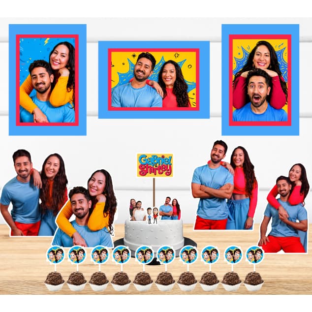 Kit Só um Bolinho -GABRIEL E SHIRLEY - Kit Festa em casa  - Aniversário, Mêsversário