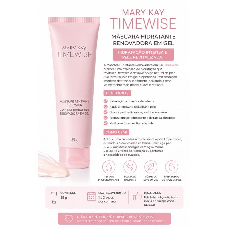 Máscara Hidratante Renovadora em Gel Mary Kay – 85g