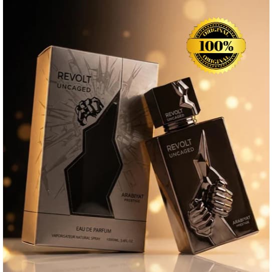 Perfume Arabiyat Prestige Revolt Uncaged Eau de Parfum 100ml Masculino Original Lacrado Envio Imediato
