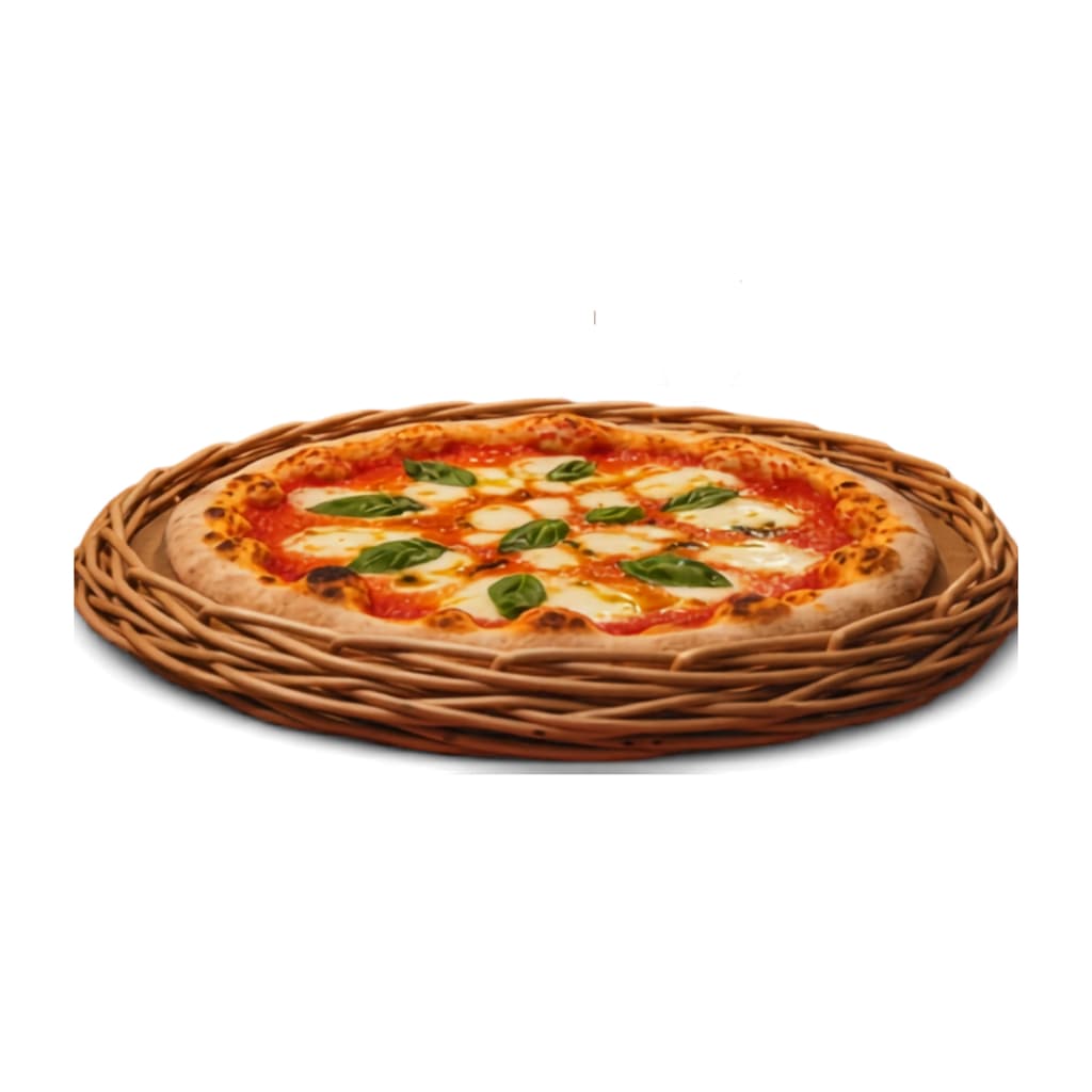 Bandeja Pizza Em Vime 40cm Cesta suporte Pizzaria