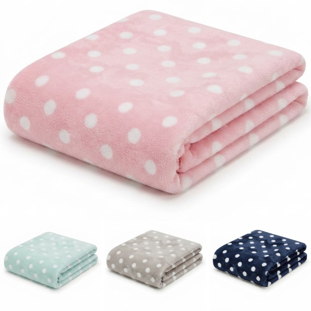 Manta Microfibra de Bebe Estampada Antialergica 0,80 x 1,00m Petit Poá