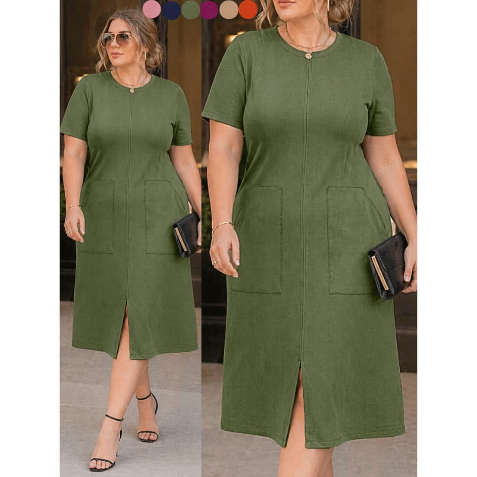 Vestido plus size feminino discreta soltinha vestidos femininas basica longa feminina verão evangélica