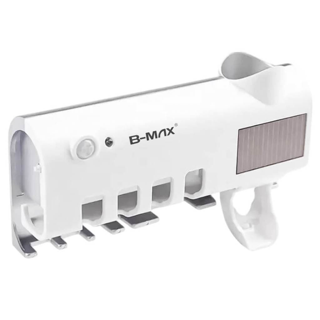 DISPENSER AUTOMÁTICO DE PASTA DE DENTE COM SUPORTE PARA ESCOVAS ORGANIZADOR DE BANHEIRO FÁCIL INSTALAÇÃO