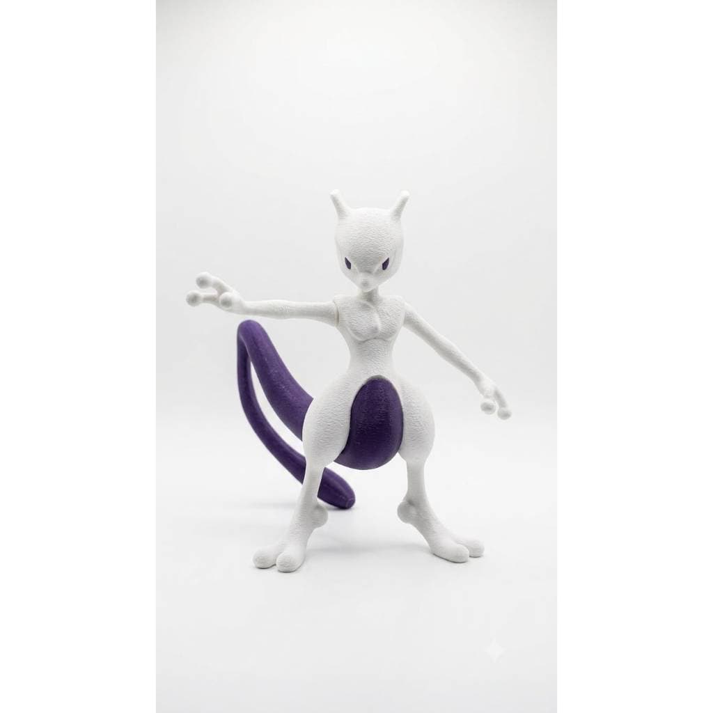 Boneco Mewtwo Pokémon Estátua Colecionável 20cm Impressão 3D