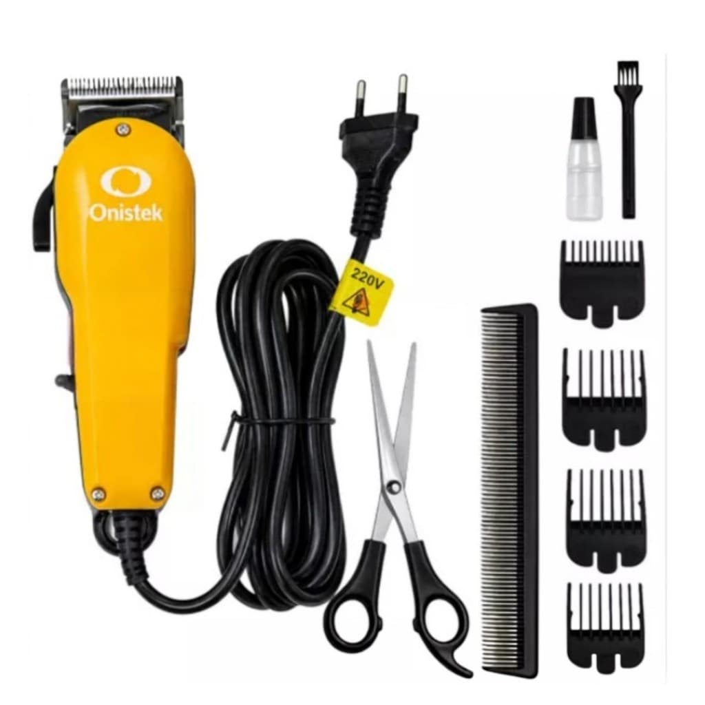 Máquina Corte Profissional Com Fio 220v Ergonômico Ajustável Cortar Cabelo