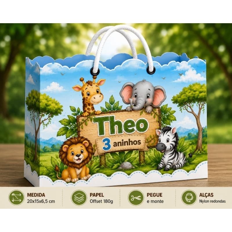 Sacolinha Personalizada Safari Pegue Monte