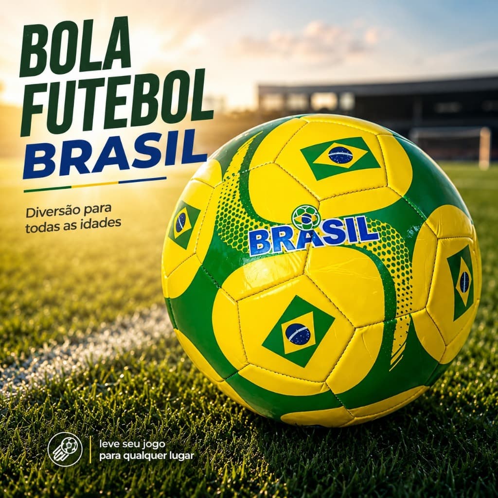 Bola Futebol Campo Copa Brasil Tamanho 5 Society Sintético Profissional Jogo Treino Costurada