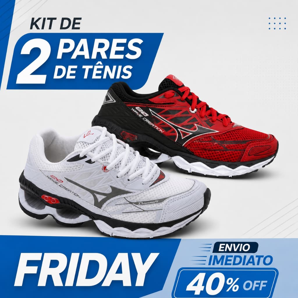 Kit 2 Pares Tênis Masculino Feminino Corrida Academia Amortecimento