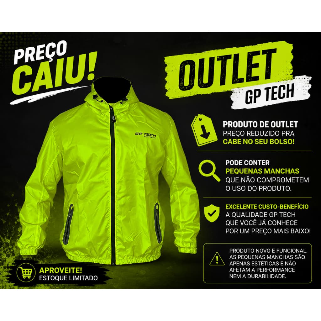 Jaqueta Moto Feminina Gp Tech LUX Com Proteções Impermeável OUTLET