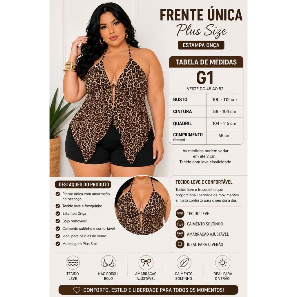 Blusa malibu feminina Frente Única plus Zezé com Babado Assimétrico  com bojo tendencia boho