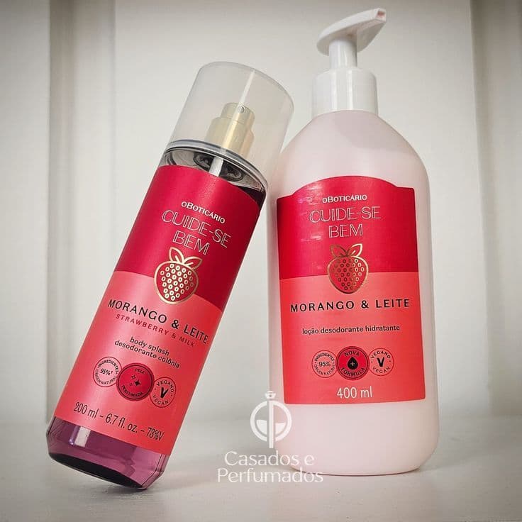 Body Splash Morango e Leite Colônia Corporal Feminina
