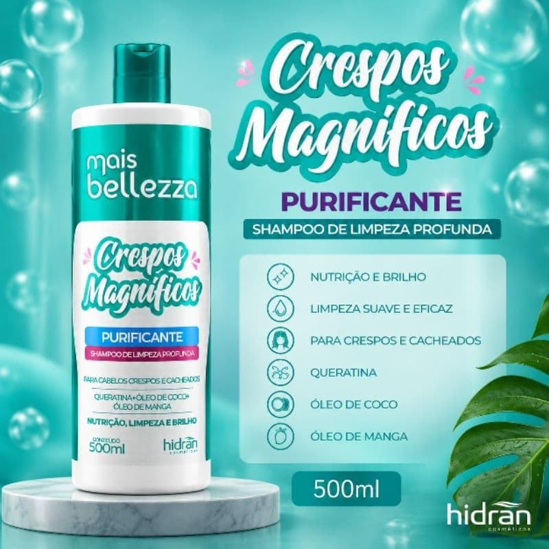 Shampoo Purificante Crespos Magníficos